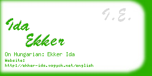 ida ekker business card